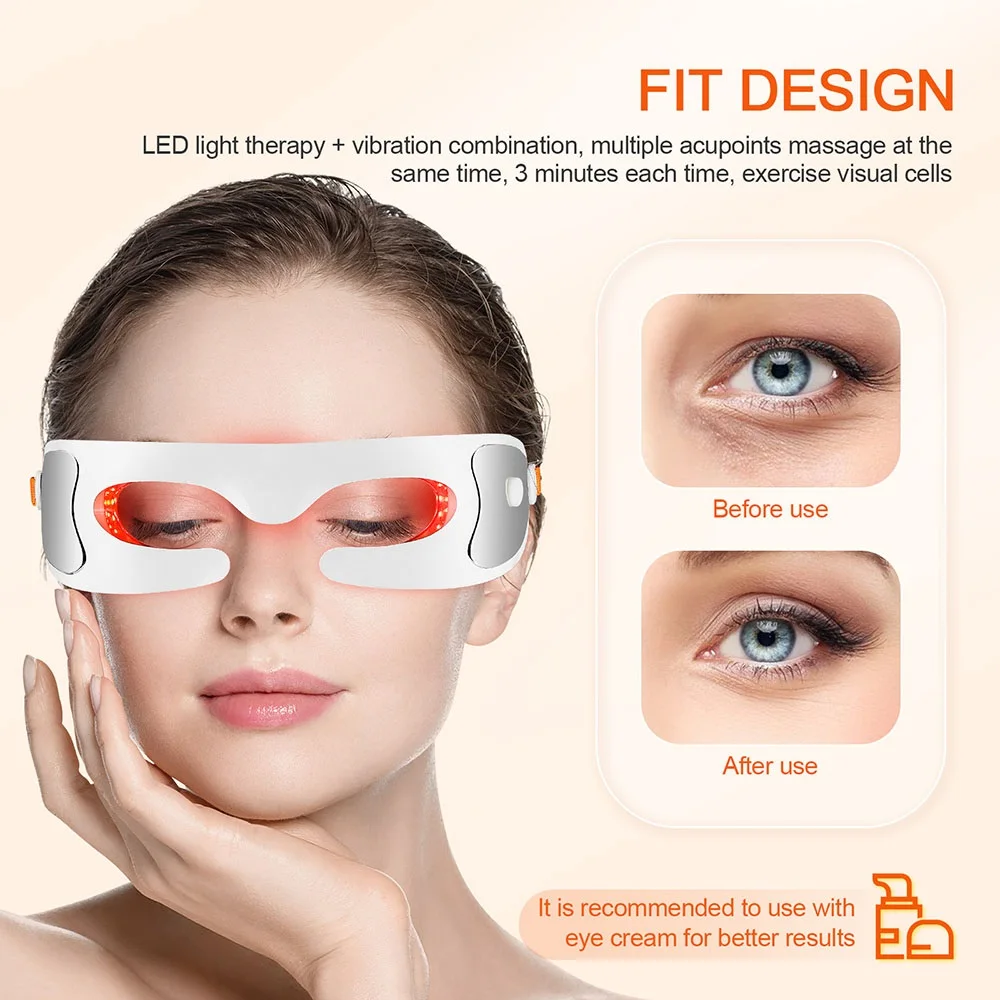 Eye Massager Anti-aging Eye Massager LED Photon Therapy Relax Fatigue Relief Lighten Dark Circles Smooth Eye Fine Line Beauty Care
