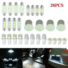 

28-Piece Car Led Combination Set T10 Width Indicator Light Double-Pointed Reading Light License Plate Light Indoor Light 12-24V