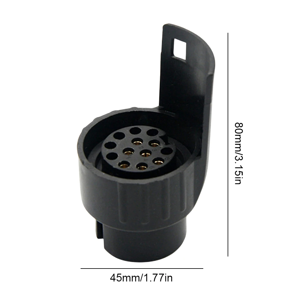 7 Pin To 13 Pin Towing Adapter Copper Core Trailer Adapter 12/24V Converter Mini Socket Converter for Trailer Caravan RV