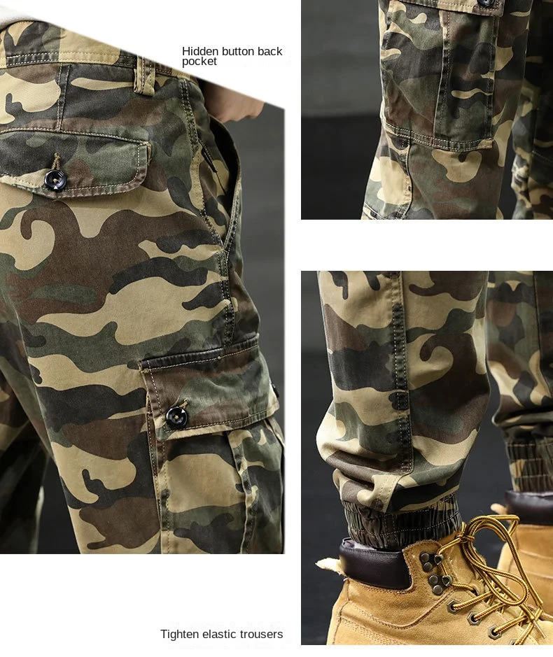 ACLENT カモフラージュ柄カーゴパンツ S ACLENT