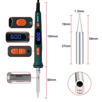 100W/120W Digital Soldering Iron Kit Repair Soldering Tool Set Electric Soldering Iron Dual Calibration Temperature 200-600C - Image 3