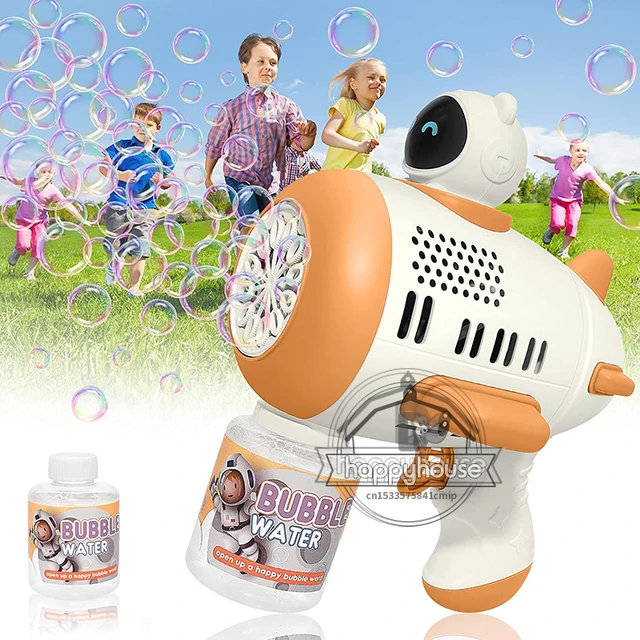 Astronaut Bubble Machine para crianças, Bubble Gun, lançador de