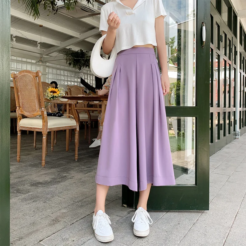 Шифоновые укороченные брюки