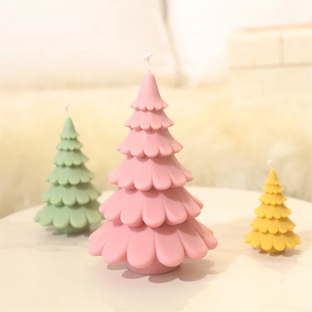 Boowan Nicole Christmas Tree Silicone Molds Candle Making Xmas Handmade Candle Making Mould DIY Craft Supplies aromatherapy candle mold silicone mold silicone candle molds silicone candle mold candle mold