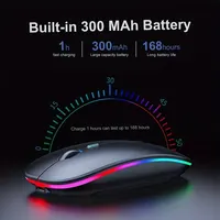 Wireless Mouse Gaming Mouse Backlight USB Compatible RGB Rechargeable Mice Silent Backlit Ergonomic Gaming Mouse for Laptop PC - Image 4
