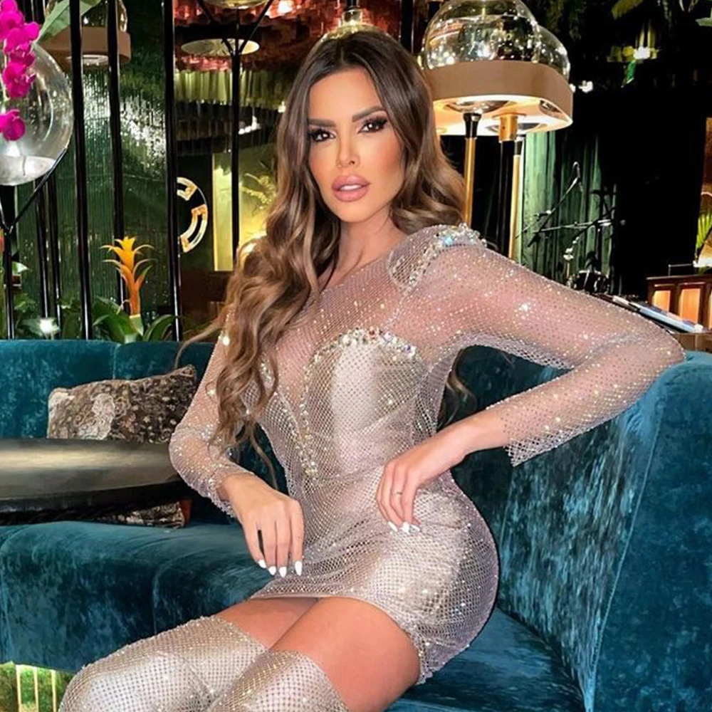 

New Ladies Sexy Sleeveless Gauze Hollow Out Sling Top Tight Mini Dress Wedding, Birthday Celebration, Party Dress Longuette