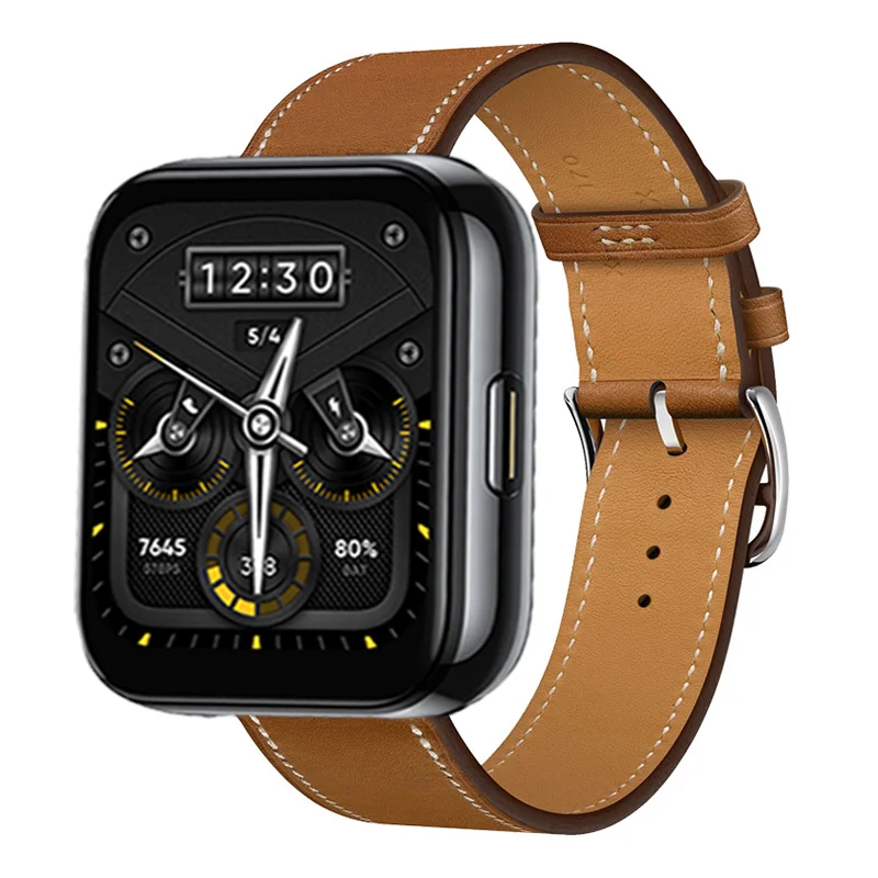 Premium Leather Strap for Smartwatch - Elegant Replacement Wristband Bracelet