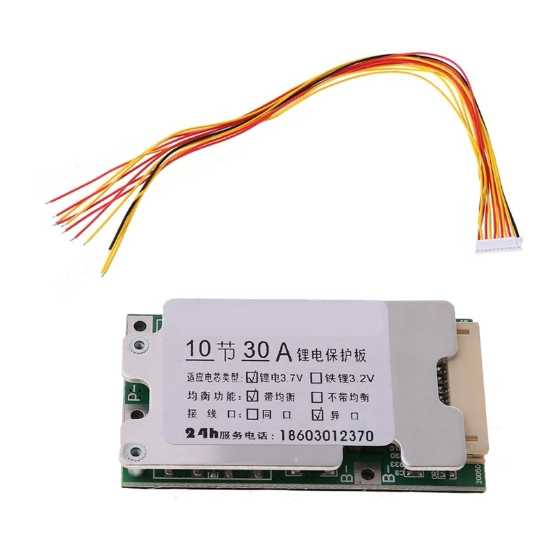 

Upgraded 10S 36V 30A with Balancing Li-ion Lithium 18650 Battery for Protection Board BMS PCB Board with Balance Functi