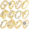 Golden Color Sparking Rings 925 Sterling Silver Popular LOVE Wedding Ring Certified Women Engagement Jewelry Anniversary Gifts