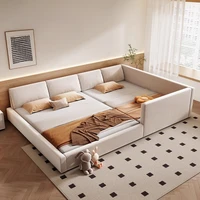 Chambre à coucher lit esthétique moderne luxe cadre Rail lit multifonctionnel King Size tête de lit Camarotes Para dortoir meubles 2