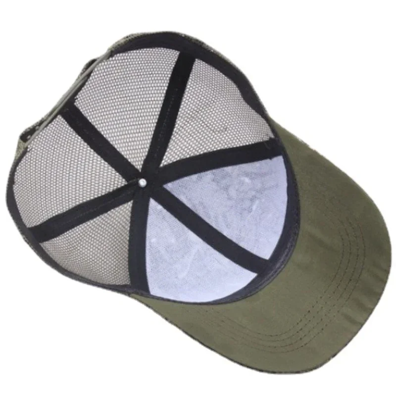 Outdoor Sports Tactical Camouflage Baseball Cap Jungle Hunting Hat Men Summer Sun Protection Breathable Mesh Peaked Cap baseball cap,camouflage hat