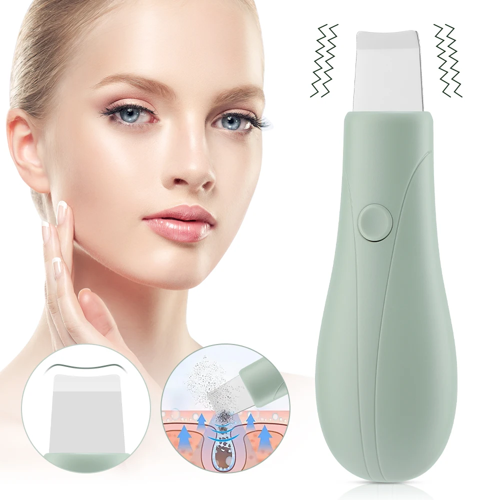 Deep Vibrate Skin Scrubber Facial Cleaner Shovel Spatula Not Ultrasonic Face Scr