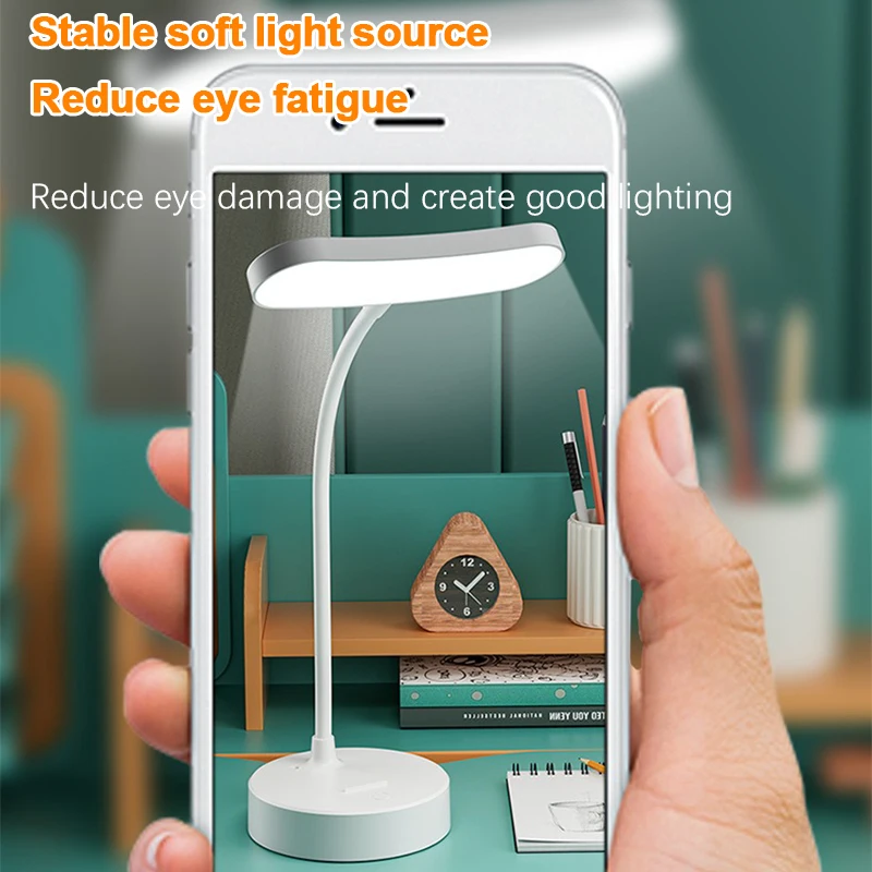 LED Reading Lamp Night Light Rechargeable 3 Level Dimming Light For Reading Study Bedroom Lighting - 5