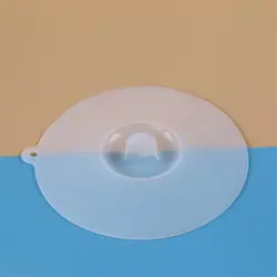 Leakproof Silicone Mug Lid with Convex Handle - Dustproof Cup Cover Accessory (145x145mm)