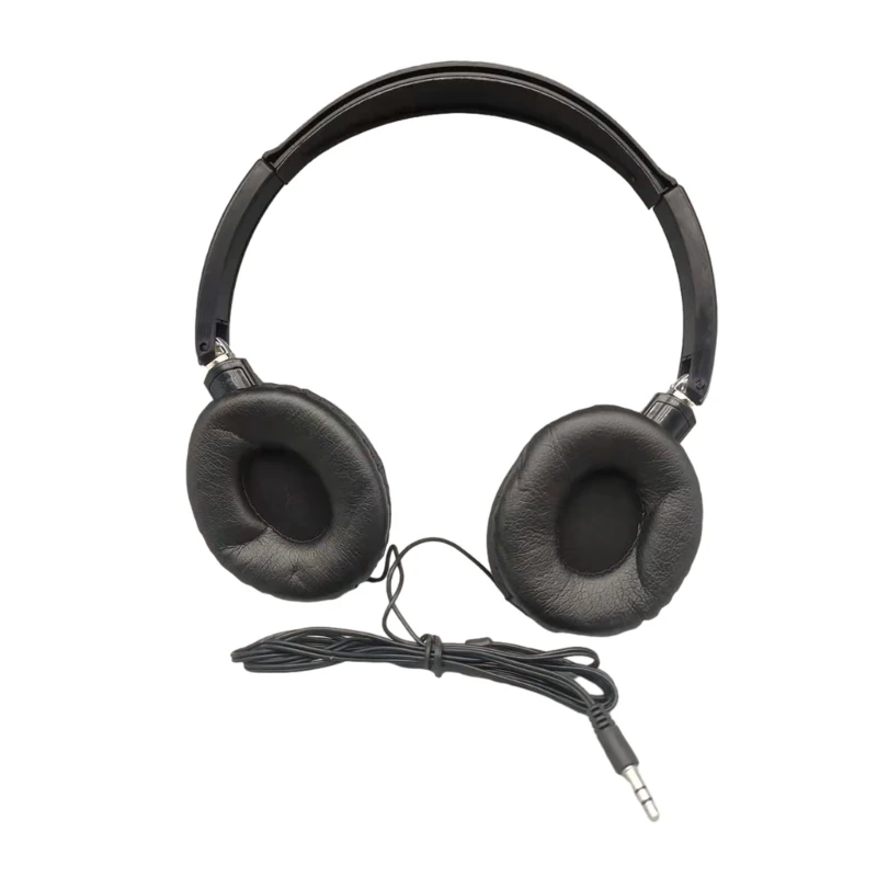 Headphones Wire Folding Lightweight Headset for Cellphones Tablets Smartphones Laptop 3.5mm Wire Headphone F19E