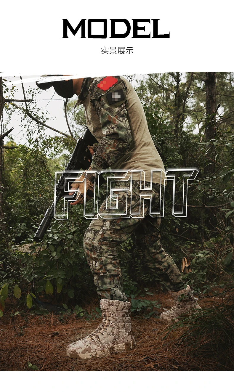 Men Tactical Boot Waterproof Army Work Unisex Climbing Hiking Shoes Anti-Slip Motorcycle Hunting Safety Desert Boot High Quality
