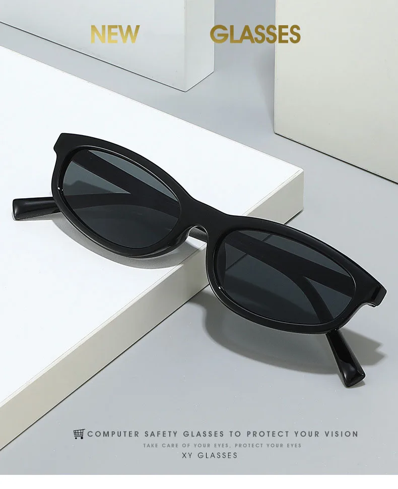 Luxusmarke Designer Kleiner Rahmen Y2K Sonnenbrille Damen Für Männer 2025, beliebte Sonnenbrille Vintage Punk Hip Hop Outdoor Schatten UV400 – Detail 6