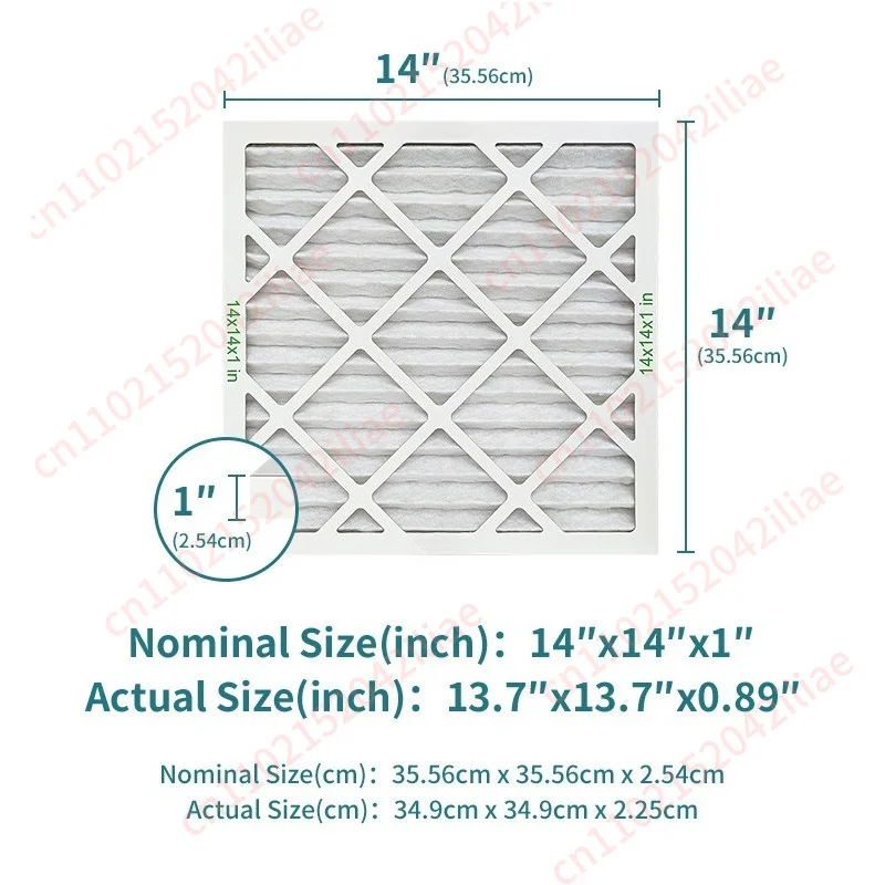 Lot de 6 Filtres à Cartouche 14x14x1 MERV 13 pour HVAC/AC/Chauffage