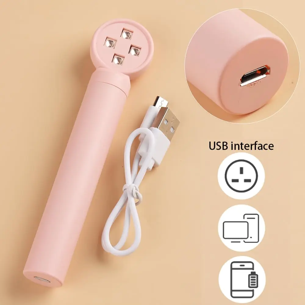 Handheld Mini Nail Dryer Large Capacity Chargeable Battery Uv Led Nail Lamp Gel Polish Curing Machine Portable Flashlight Lamp 4