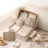 9Pcs Travel Organizer Storage Bags Suitcase Packing Cubes Portable Fold Wardrobe Luggage Clothes Shoe Pouch with Makeup bag 5