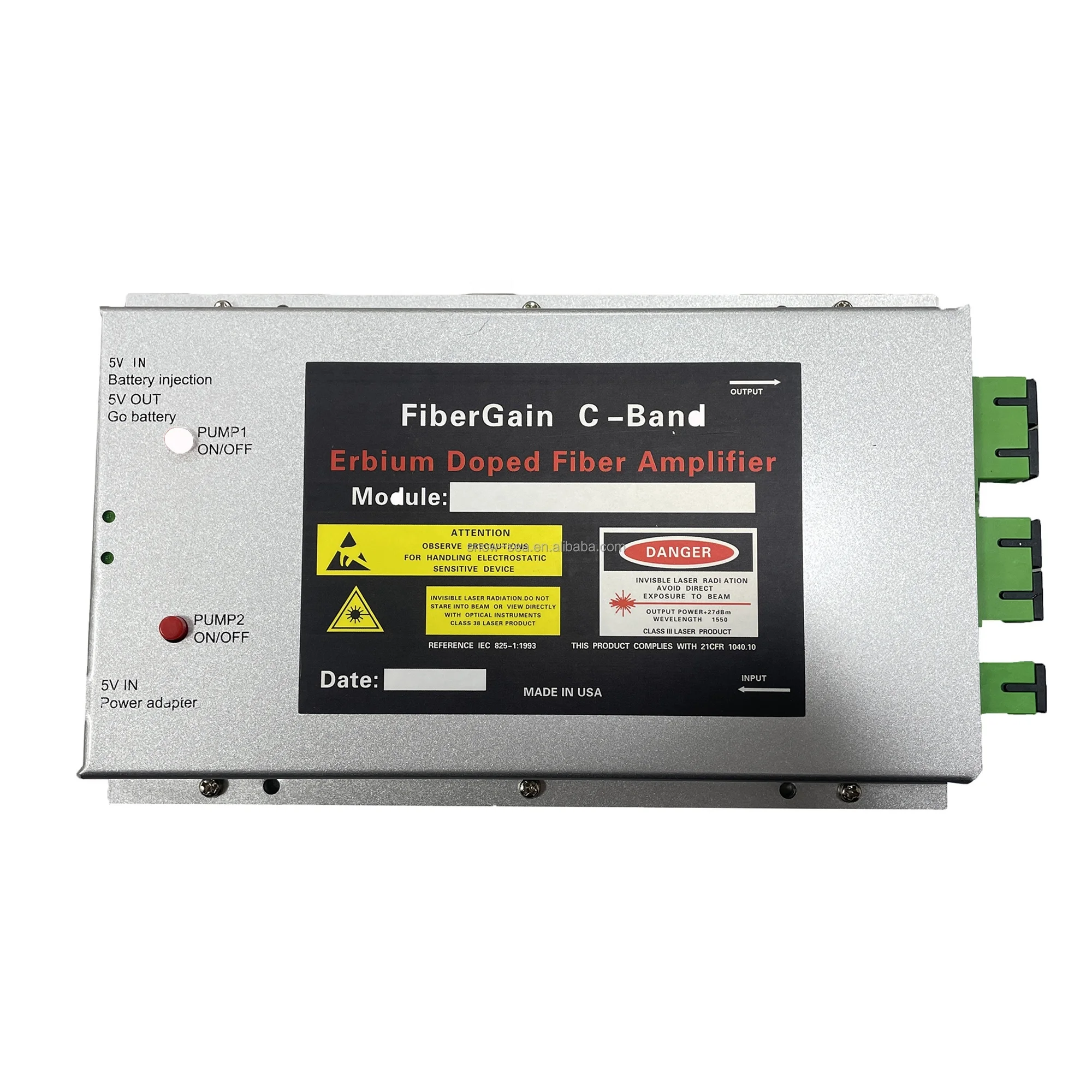 

Mini 1550nm CATV Building ERBIUM-DOPED Optical Amplifier EDFA with 4x17dBm Output and Battery Power Supply