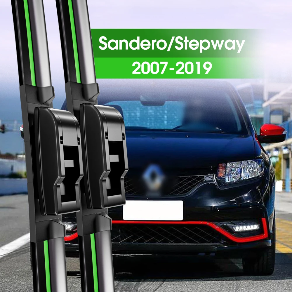 2pcsFrontWindshieldWiperBladesForRenaultSanderoStepway2007