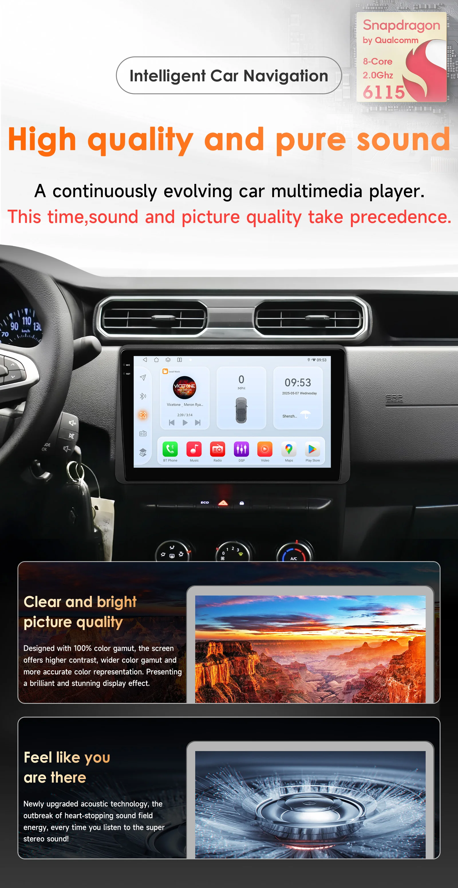 Hizpo Für Renault Duster HM 2 II 2020-2021 Arkana 1 I 2019-2021 Android Auto Radio GPS RDS WiFi BT 4G Multimedia Stereo CarPlay – Detail 3