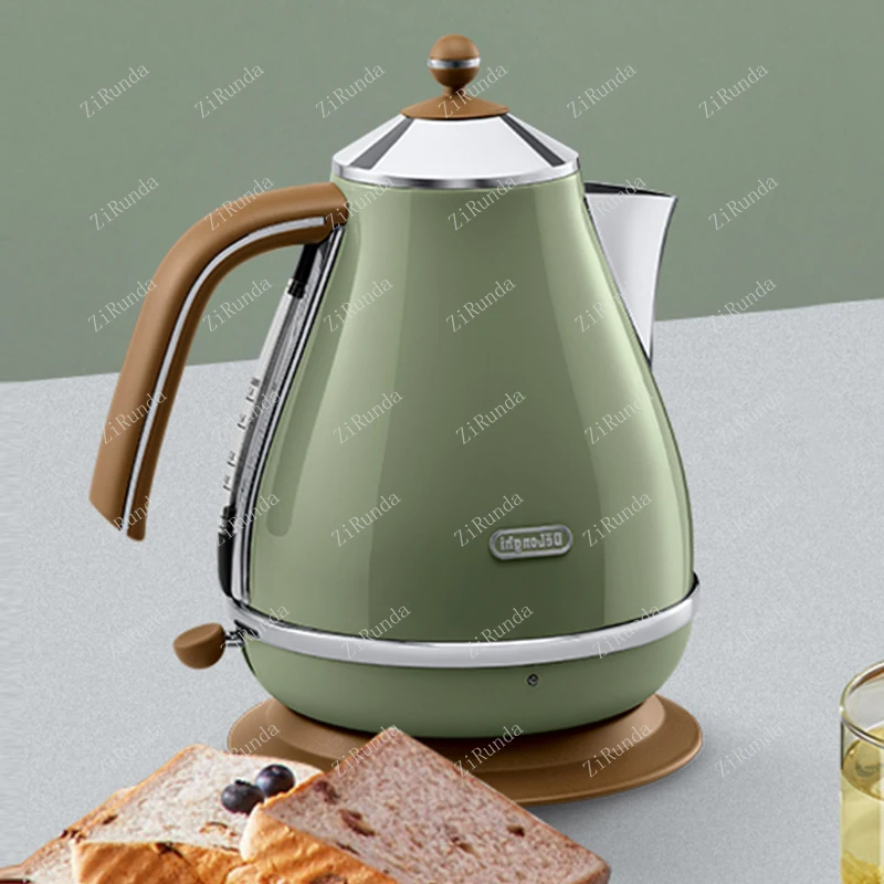 #~L KBOV2001 Vintage Breakfast Series Electric Kettle Stainless Steel Electric Kettle Heating Electric Kettles 3