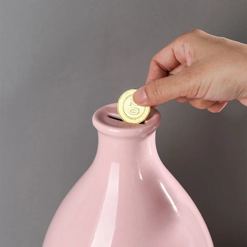 Invisible Ceramic Piggy Bank for Children Money Saving Can Only in but Not Out Children Boys and Girls' New Creativity 2025, 1Pc