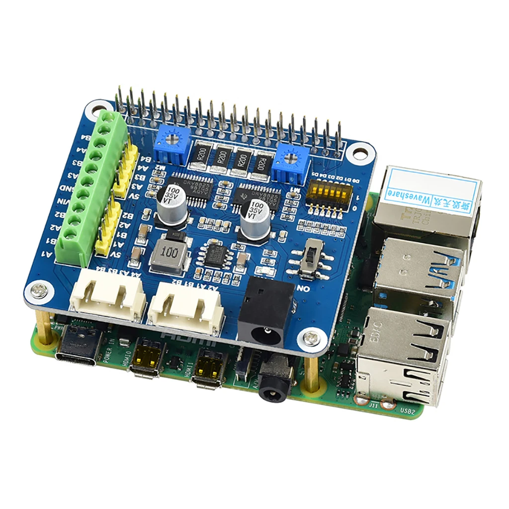 ������ ���� ���� ����̹� ���� DRV8825 ��� 2 ���� ���� Ȯ�� ����, Pi GPIO ����, Raspberry Pi 4B/3B, Jetson nano��