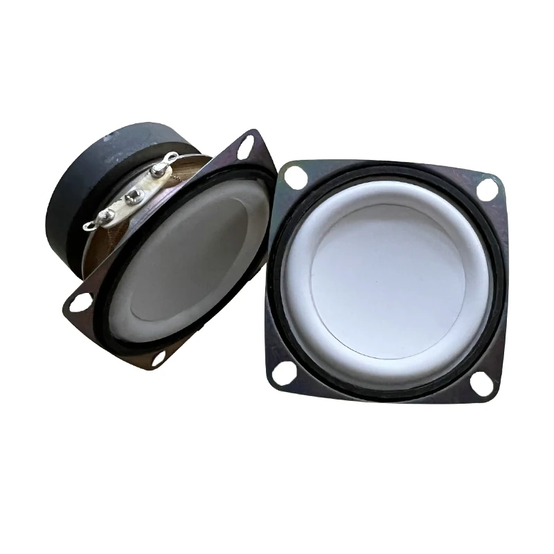 2pcs 2 Inch White PU Edge Full Range Speaker Unit 4 Ohm 3W Portable Audio Loudspeaker For Home Theater DIY High Fidelity