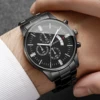 3/4PCS Fashion Men Business Watches Set Luxury Calendar Quartz Watch for Man Clock Montre Homme（Without Box） 3