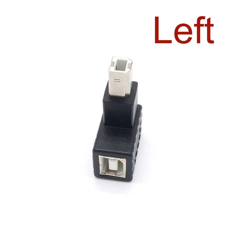 Up Down Left Right Angled 90 Degree USB 2.0 B Type Male to Female Extension Adapter for Printer Scanner Hard Disk case - 4