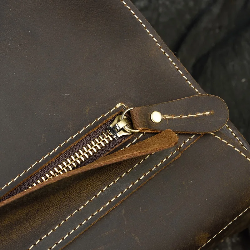 Distressed Large Leather Lenovo Mens Messenger Laptop Bag Briefcase
