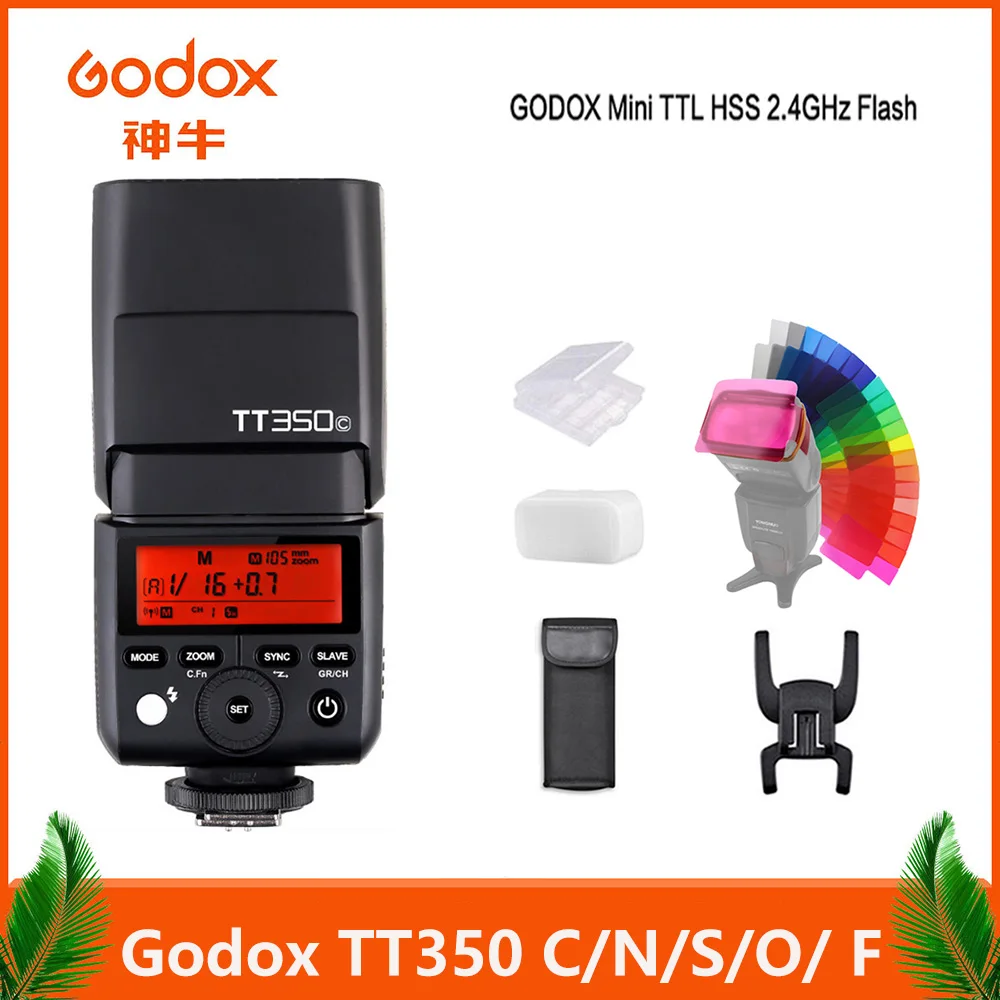 

GODOX TT350 S/N/C/F/O Camera Flash Set Top Hot Boot Flash Small TTL High Speed Sync For Canon Nikon Sony Fujifilm Olympus Camera