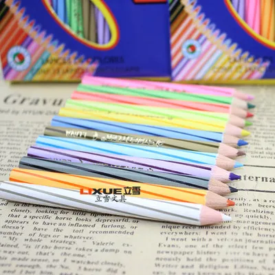 12 colors pencil  Floral colored pencils Short type 8.7cm longth School supplies free shipping boutonniere and wrist corsag yellow wedding supplies wedding floral celebration opening guests 201