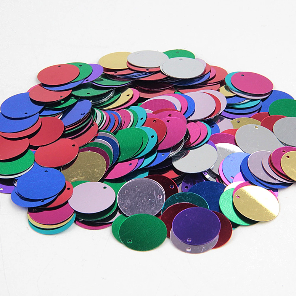 Sequins Accessories Sequin Embroidery Accessories Sequin Sewing Accessories Sequins for Crafts Sequins Jewelry Accessories Paillettes Flat Round Large Sequin 10mm 15mm 20mm 25mm for Carfs Kids Dance DIY Decoration