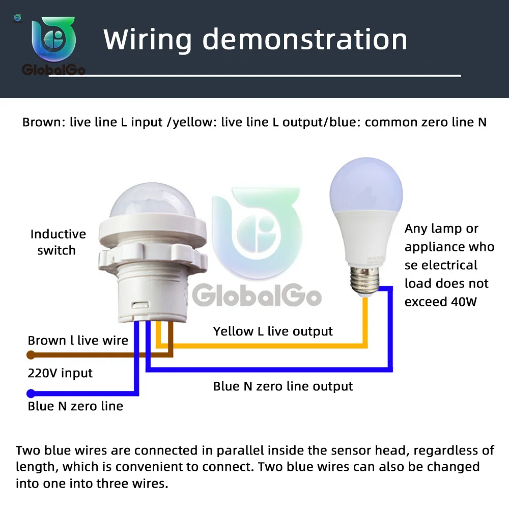 자동 센서 조명 스위치 LED 인체 모션 센서, 적외선 PIR 프로브, LED 바디 모션 센서
