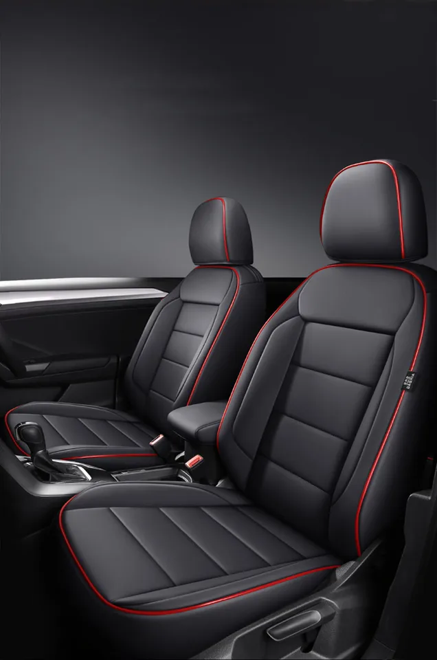 LHMM Auto Set Coprisedili, per VW T-ROC 2018-2024 Universale Impermeabile Fodere Anteriori e Posteriori Auto Protezione Accessori,A Black