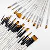36-Pack Artist Paint Brushes Set, Premium Wood Handle with Nylon Bristles, Includes Round, Filbert, Flat, Angle for Acrylic, Oil 5