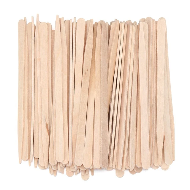 100Pcs 8.8x0.5cm Wax Applicator Sticks Disposable Wooden Waxing