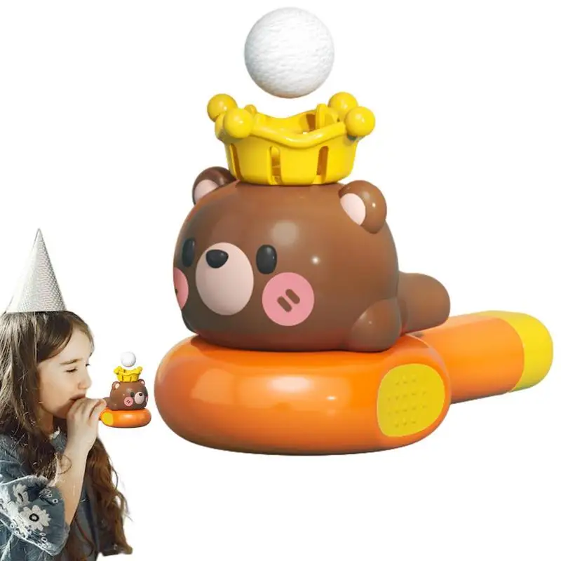 Float Ball Toy For Kid Blowing Pipe Toy With Cartoon Animal Shape For Children Children Educational Toys For Kids Children bouncing linking shots educational toys children s portable jump ball four line board game toy for pre school children plastic