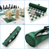 Chess Set PU Leather Chess Sets Travel Folding Board Games Parent Child Interactive Educational Toys Desktop Puzzle Board Game F 5