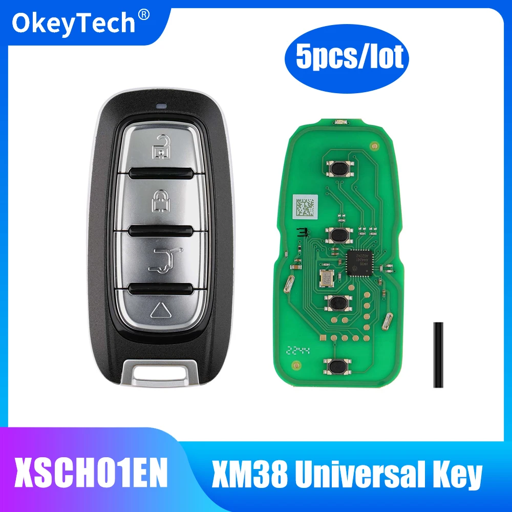 

OkeyTech 5pcs/lot Xhorse VVDI XSCH01EN KE.LSL Style XM38 Universal Smart Car Key Support 4D 8A 46 47 48 49 MQB48 MQB49 for VVDI2