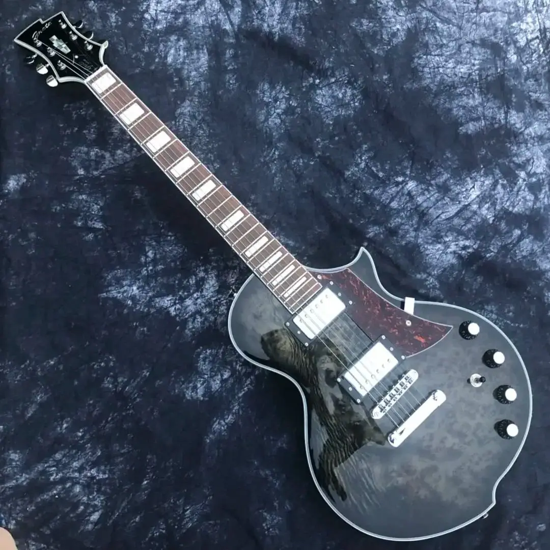 

free shipping New High quality China GROTE electric guitar grey color Mahogany body ebony fretboard custom guitar