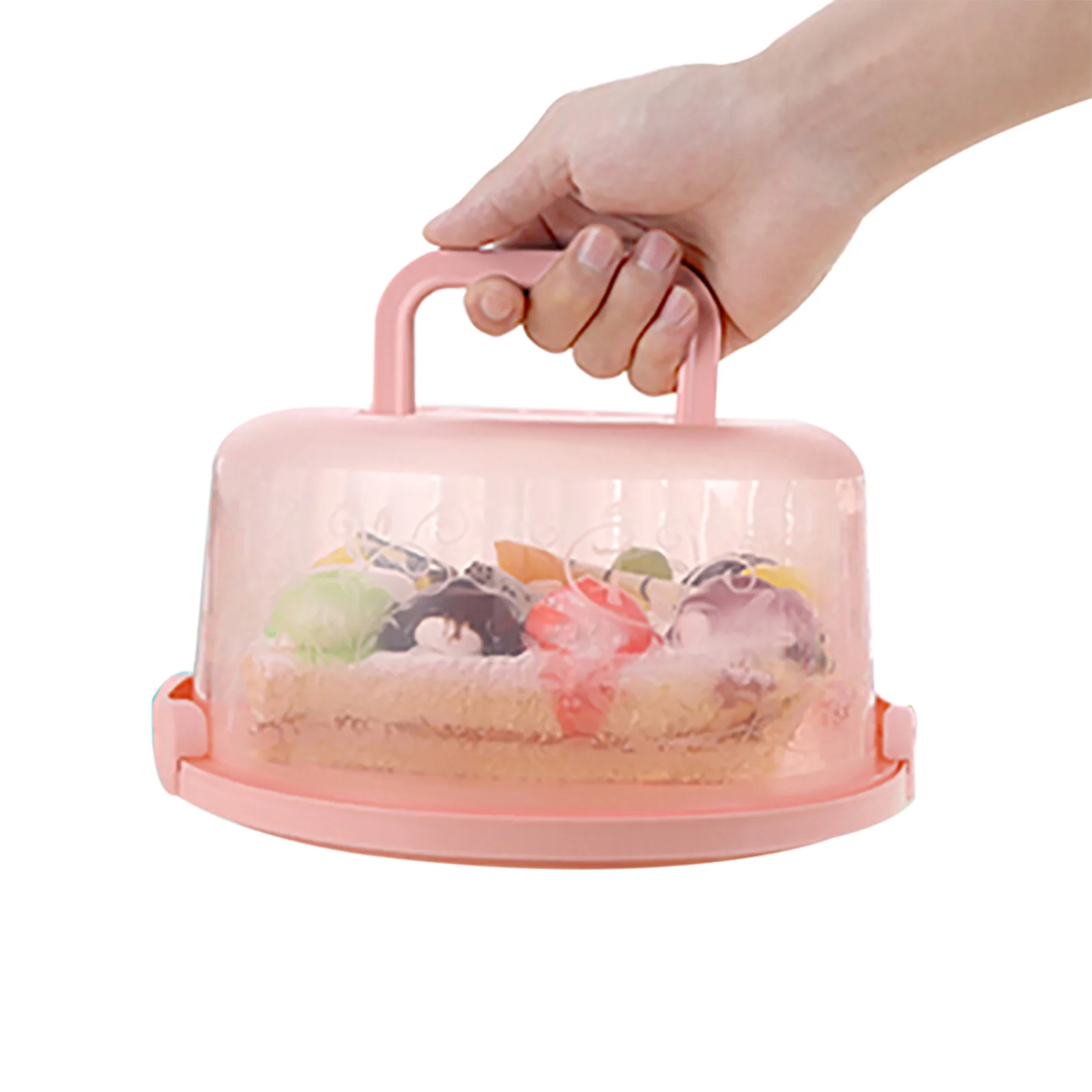 Cake Carrier Portable Cake Box Containers with Lids Cupcake Holder Carrier with Lid and Handle Plastic