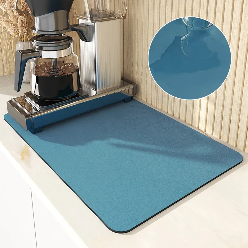 Drying Mat Diatomite Kitchen Sink Drainer Dish Drying Absorbent Coffee Mats Dinnerware Placemat