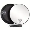 Portable 45-inch 114CM 20x 30x magnifying mirror concave mirror three-absorbent bathroom mirror for easy makeup organization 1