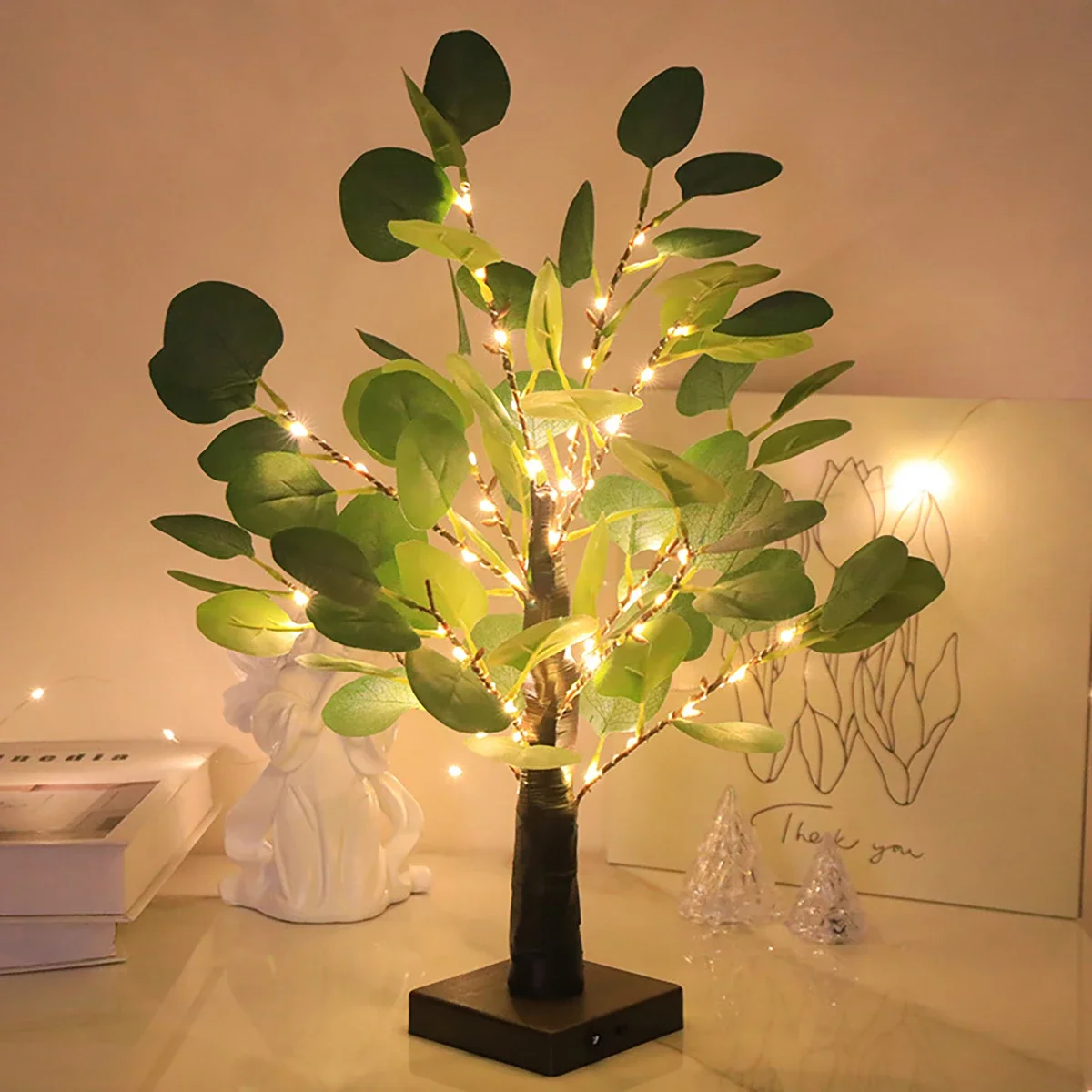 Eucalyptus Birch Tree Lights, Fairy Lights USB and Battery Powered Desktop Decorative Lights Suitable Christmas Decoration