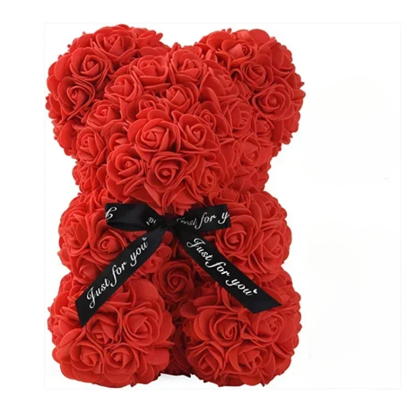 Artificial Flower Eternal Rose Teddy Bear for Mom Mother's Day Birthday Valentine's Day Anniversary Gifts & Decor Miniatures New